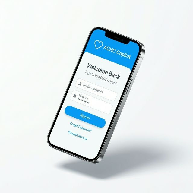 ACHC Copilot Mobile App Login Mockup